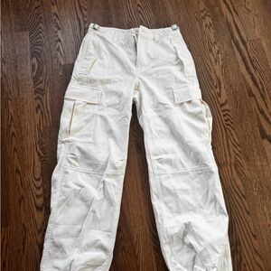 TNA Cream Cargo Pants Relaxed Fit